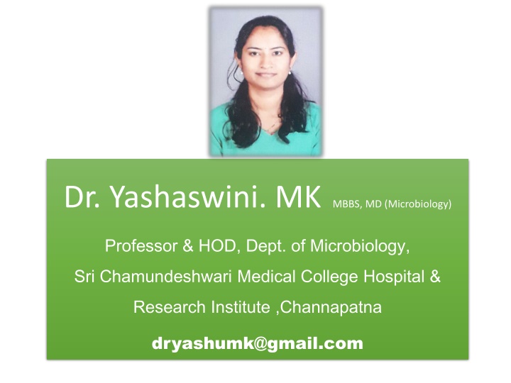 dr yashaswini mk mbbs md microbiology