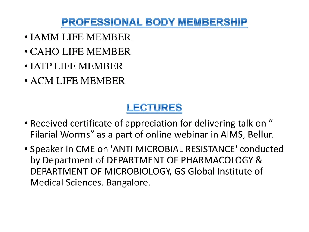 professional body membership iamm life member