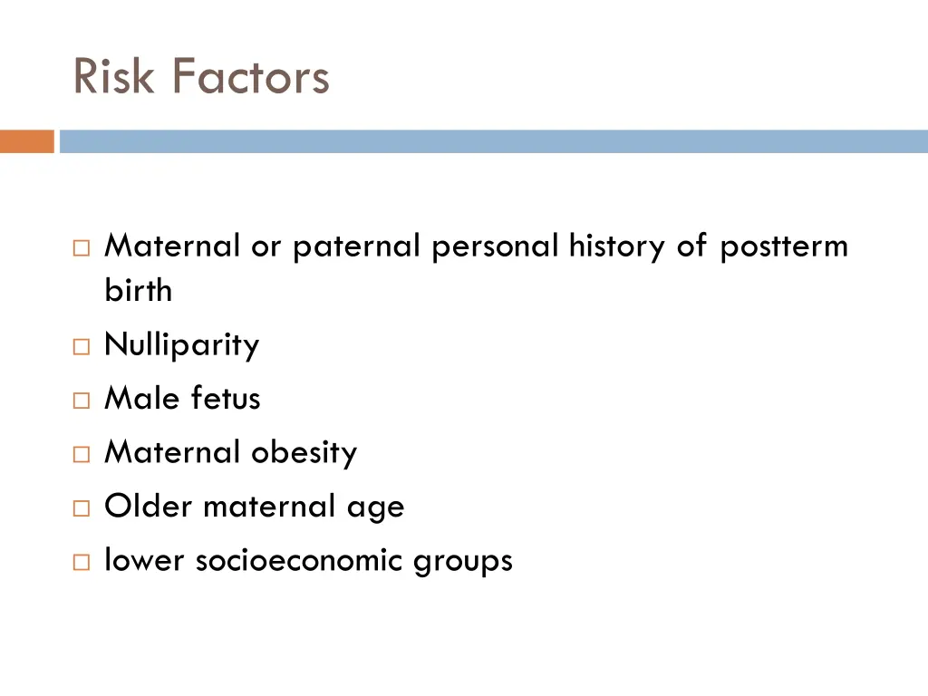 risk factors