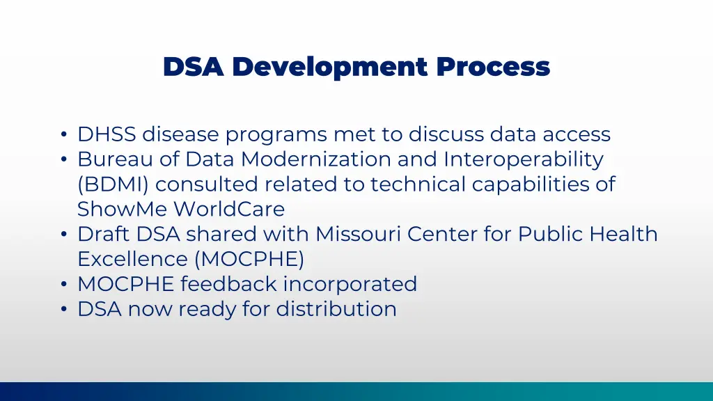 dsa development process