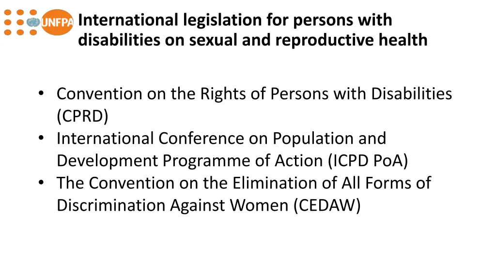 international legislation for persons with