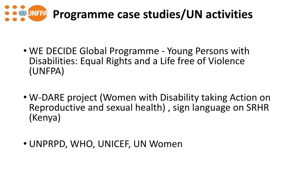 programme case studies un activities