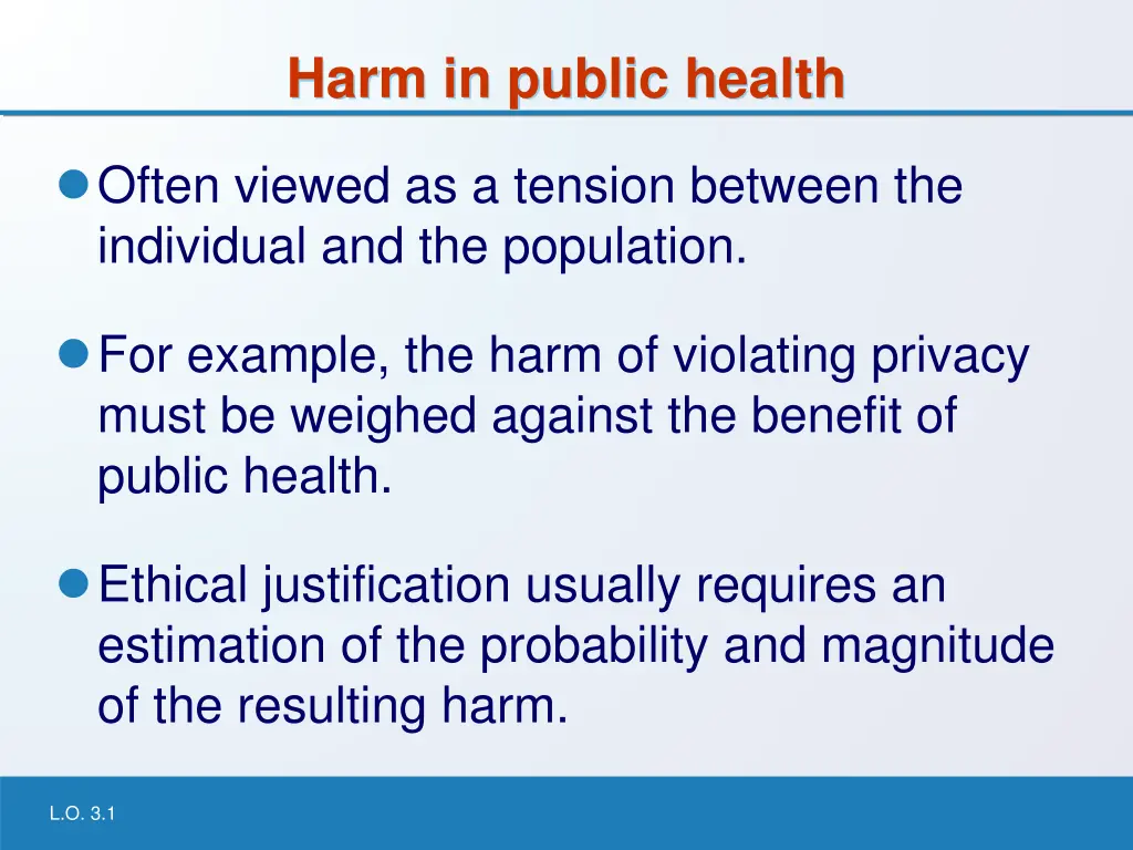 harm in public health