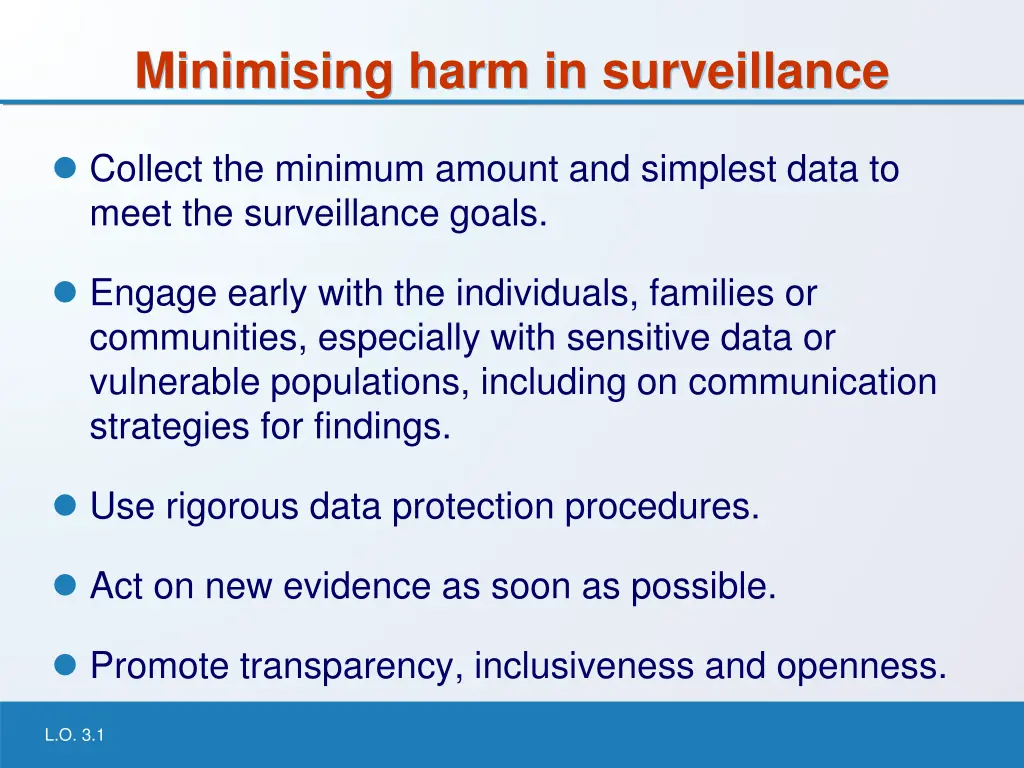minimising harm in surveillance