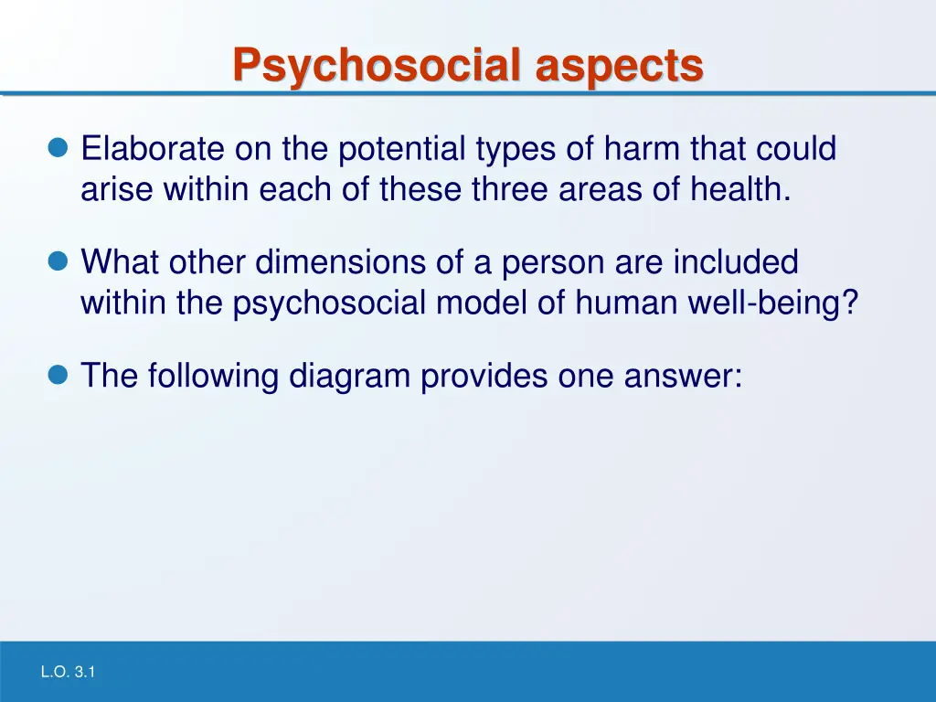 psychosocial aspects