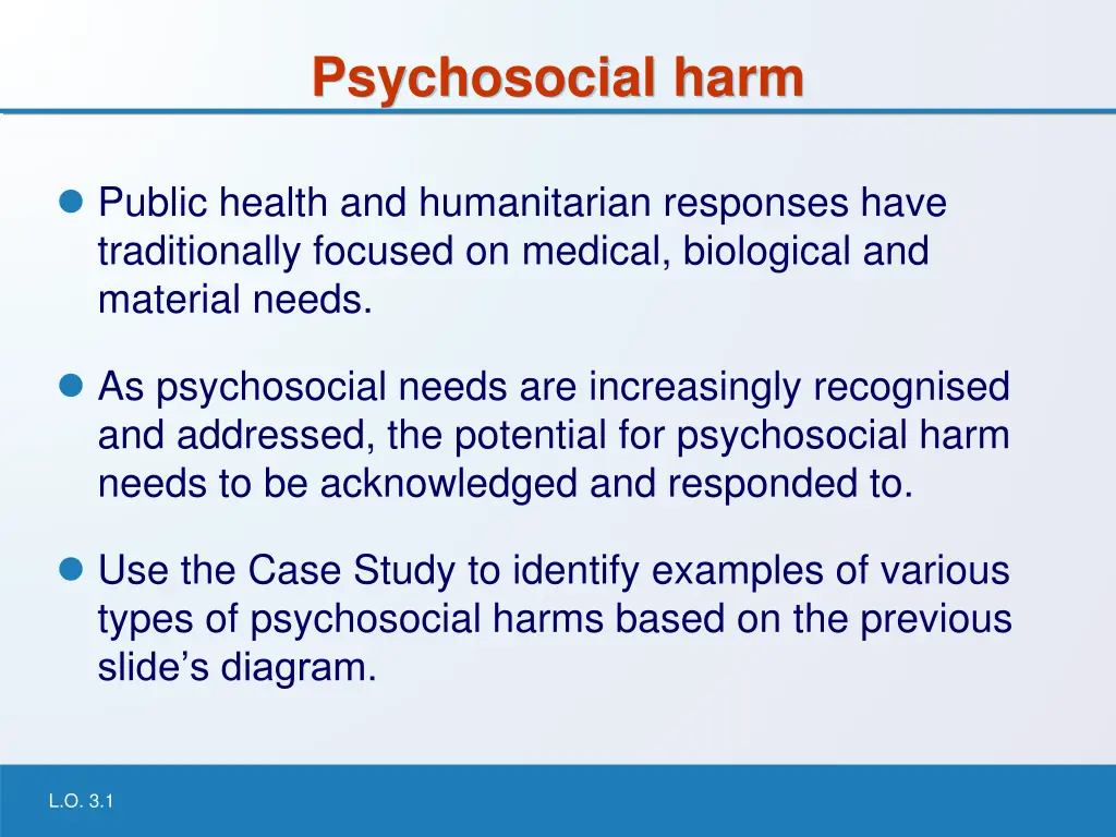 psychosocial harm