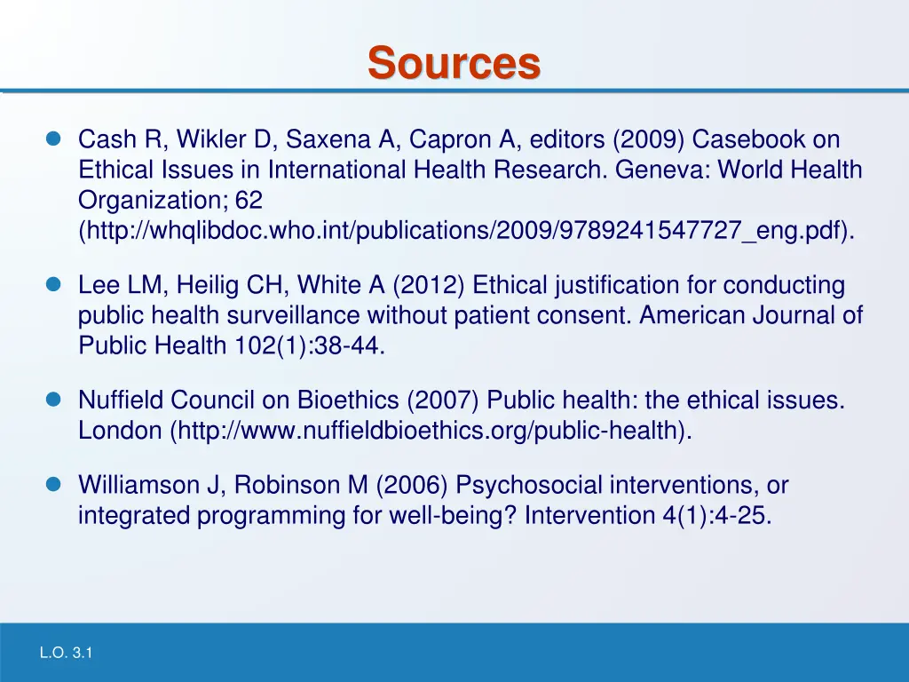 sources