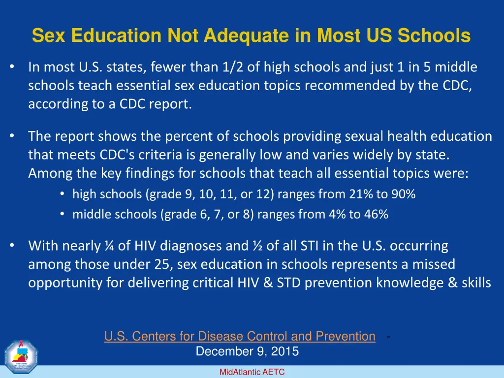 sex education not adequate in most us schools