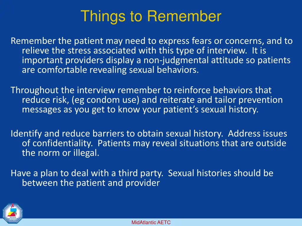 things to remember