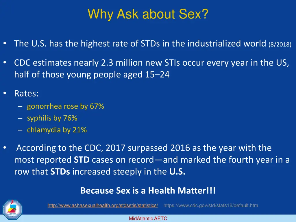 why ask about sex