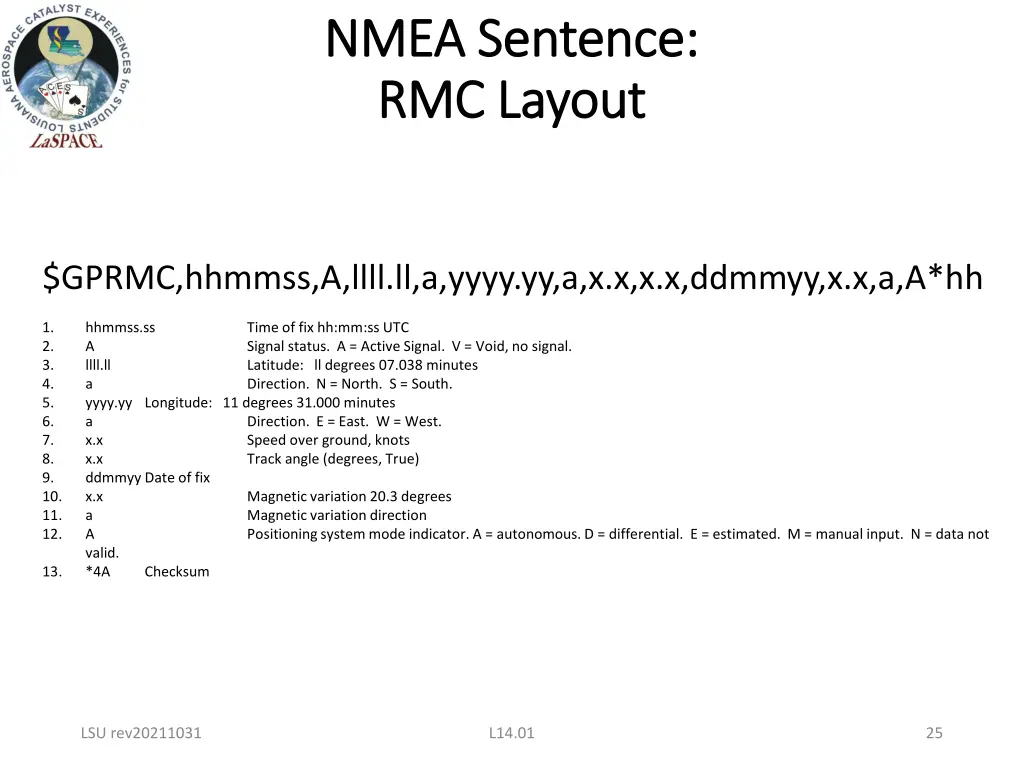 nmea sentence nmea sentence rmc layout rmc layout