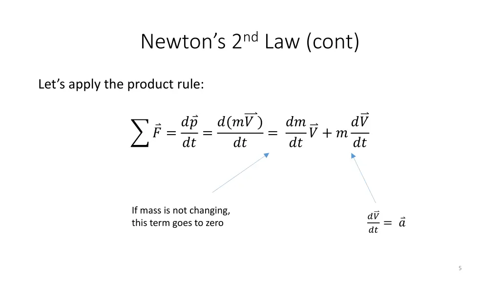 newton s 2 nd law cont