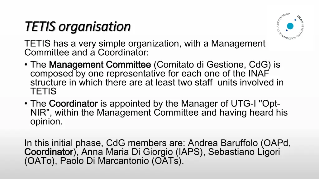 tetis tetis organisation organisation tetis