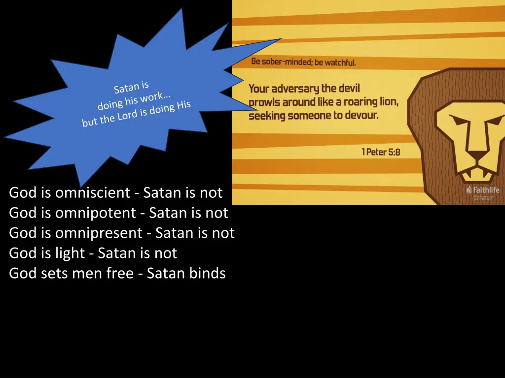 god is omniscient satan is not god is omnipotent 3