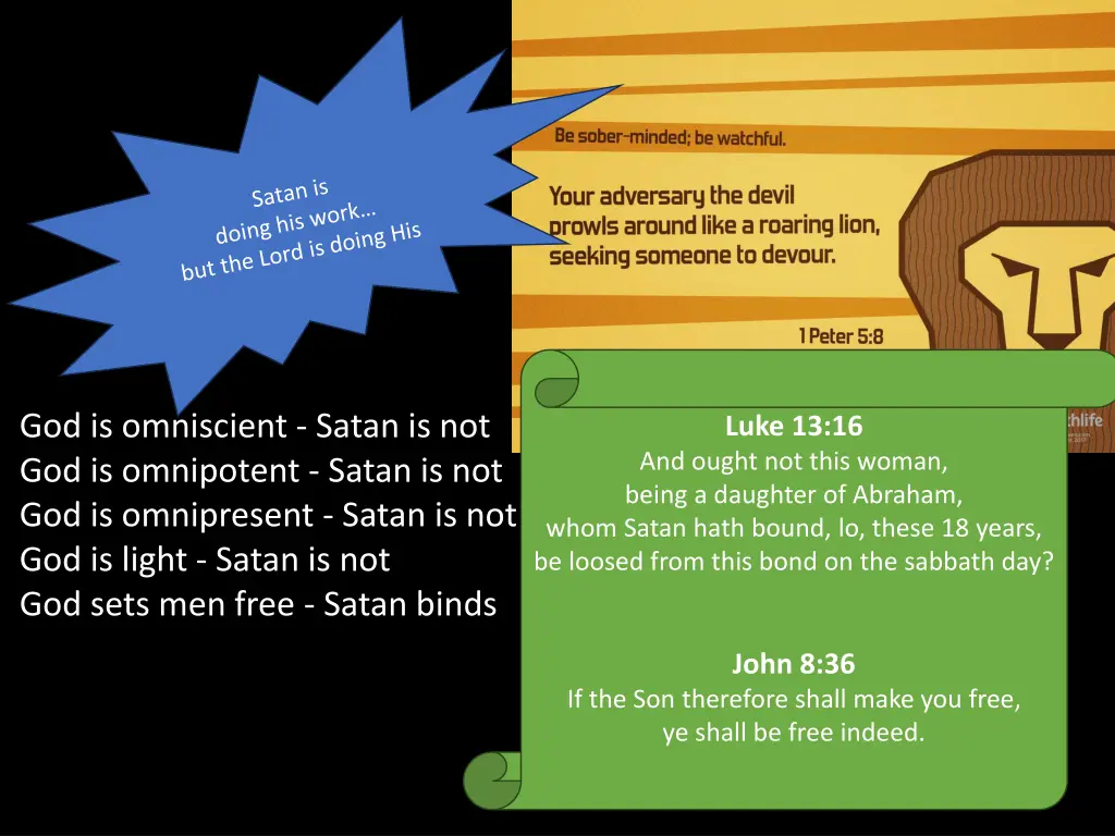 god is omniscient satan is not god is omnipotent 4
