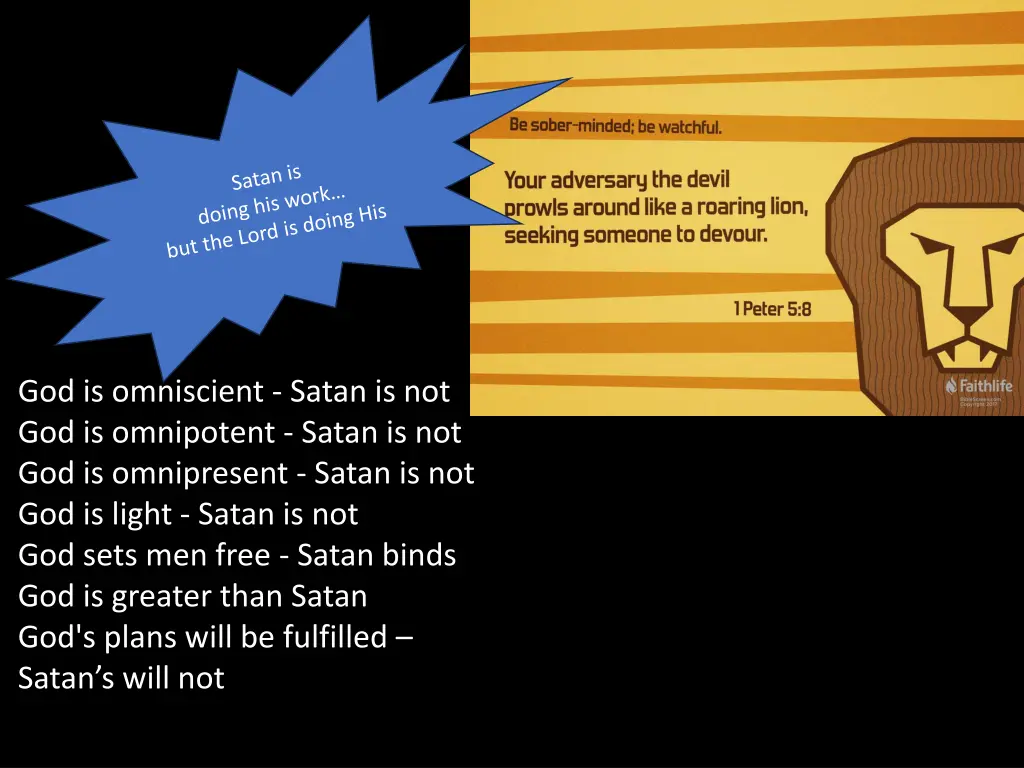 god is omniscient satan is not god is omnipotent 7