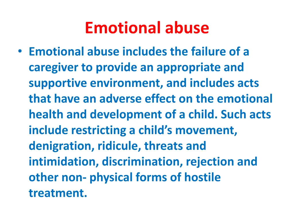 emotional abuse