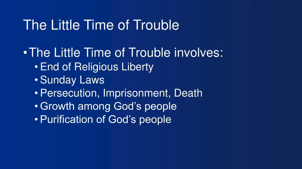 the little time of trouble 1