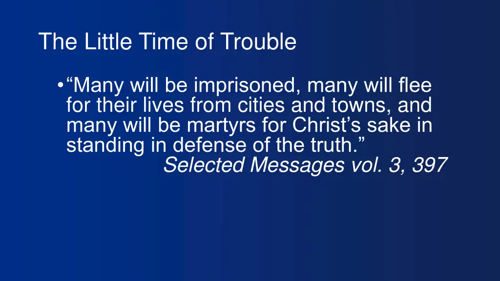 the little time of trouble 6