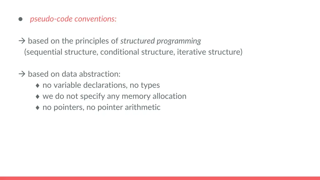 pseudo code conventions