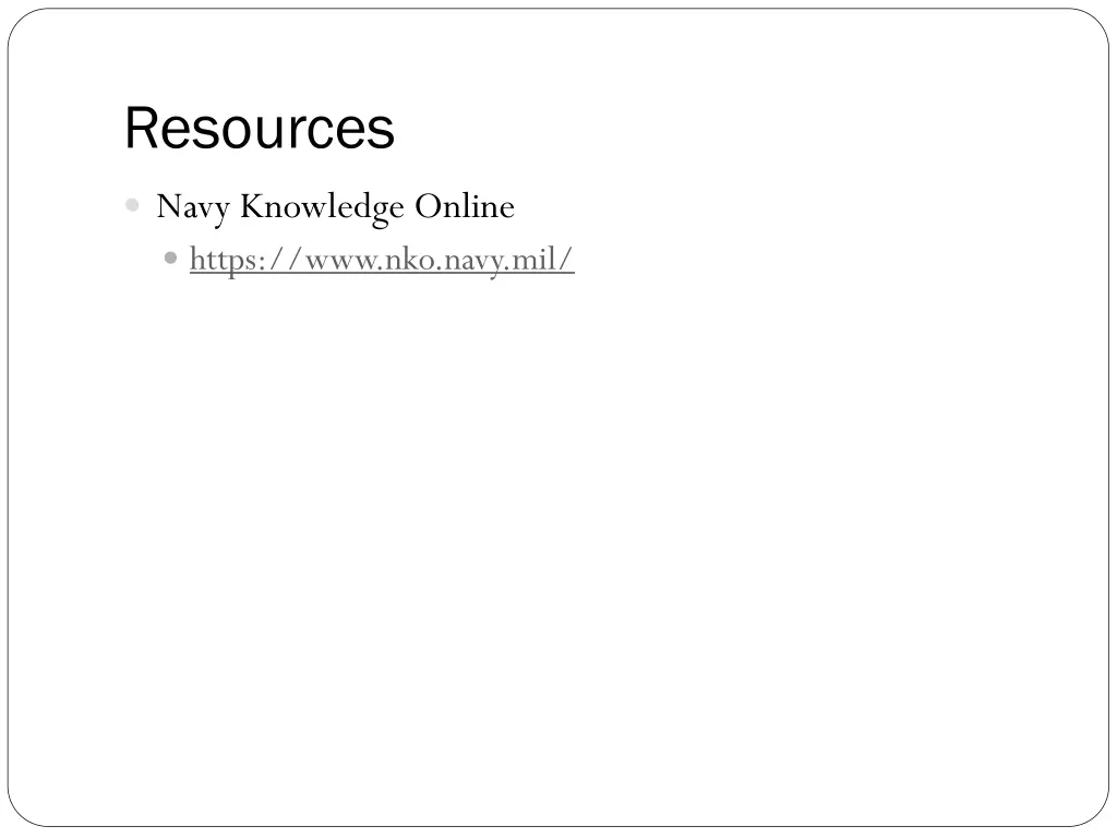 resources