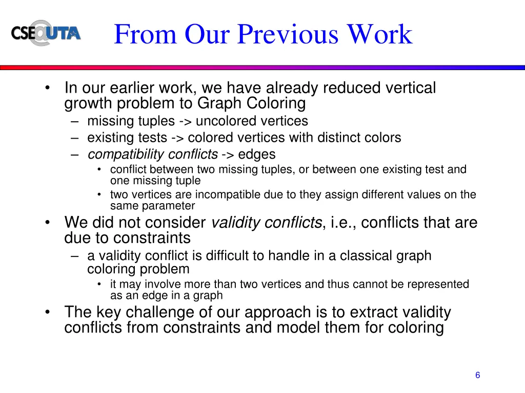 from our previous work