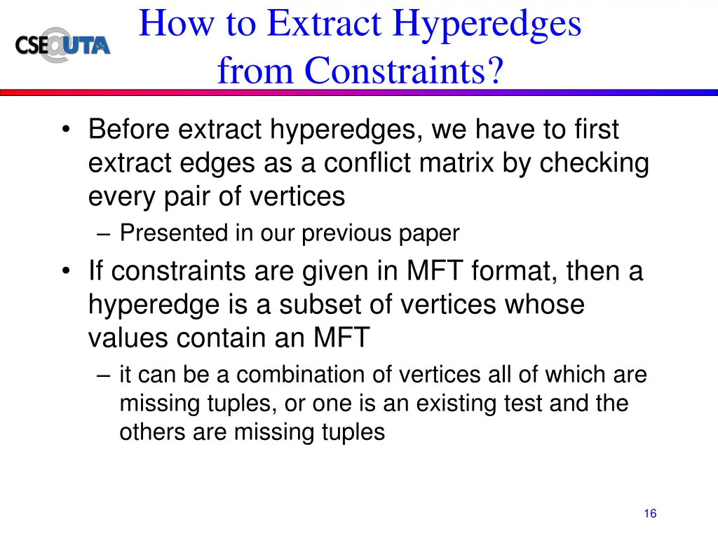how to extract hyperedges from constraints