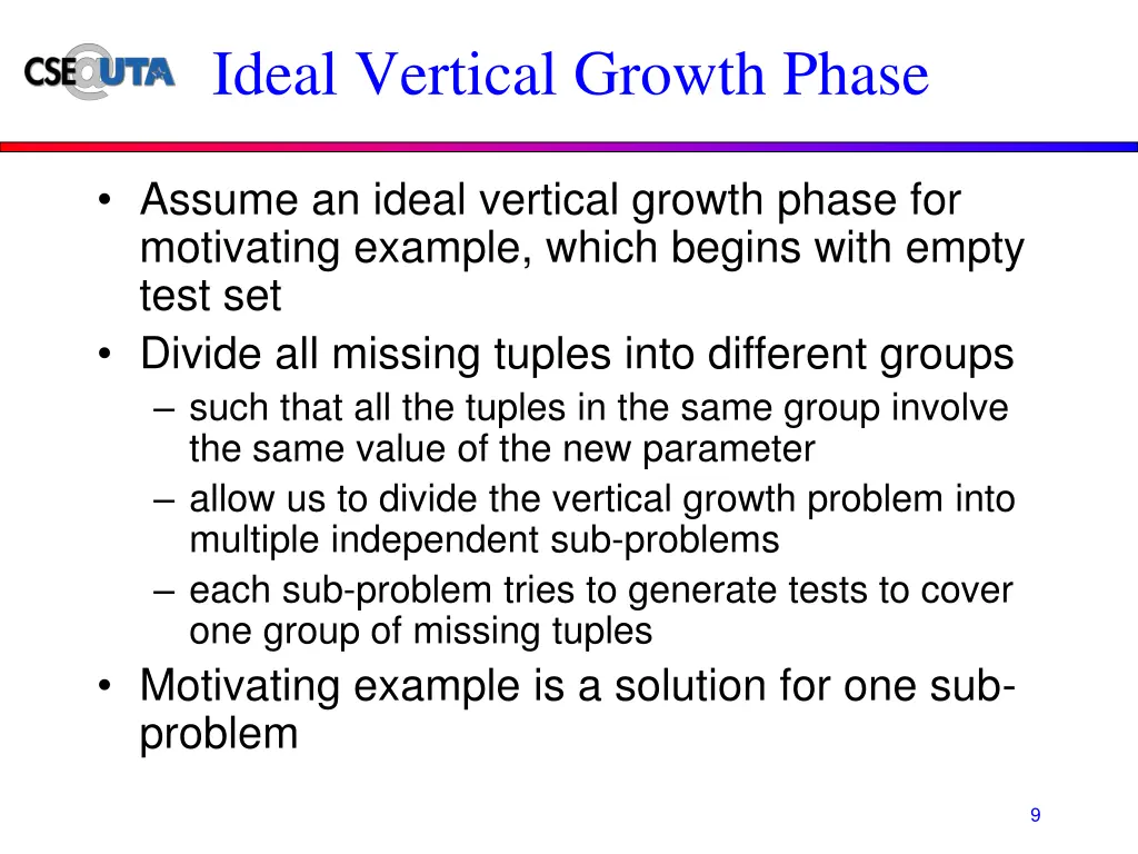 ideal vertical growth phase