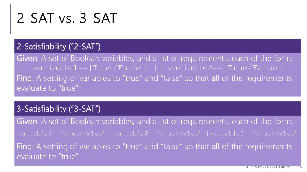 2 sat vs 3 sat
