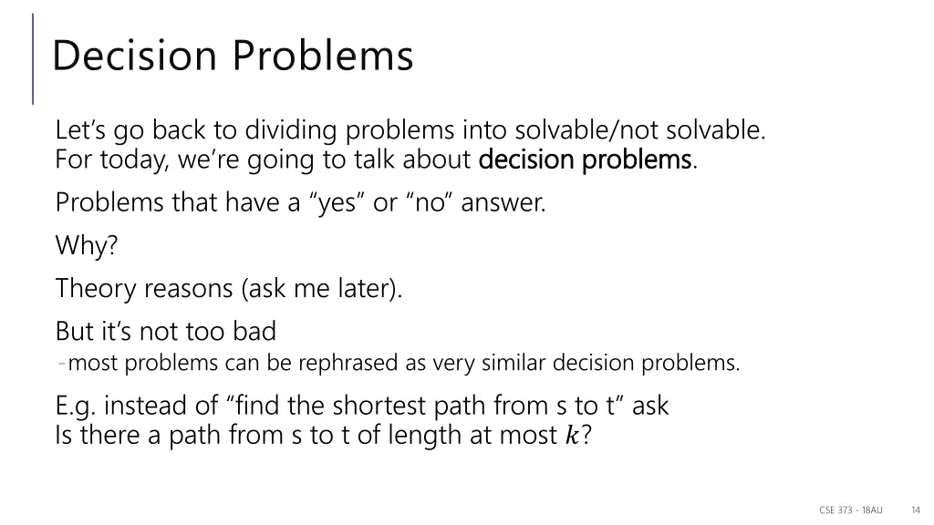 decision problems