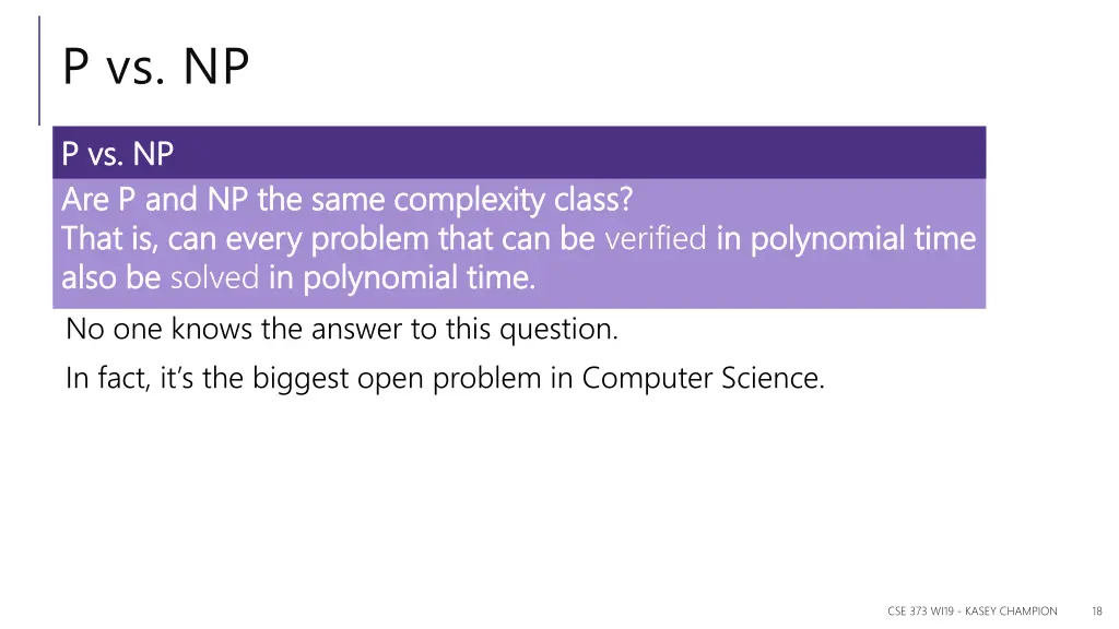 p vs np