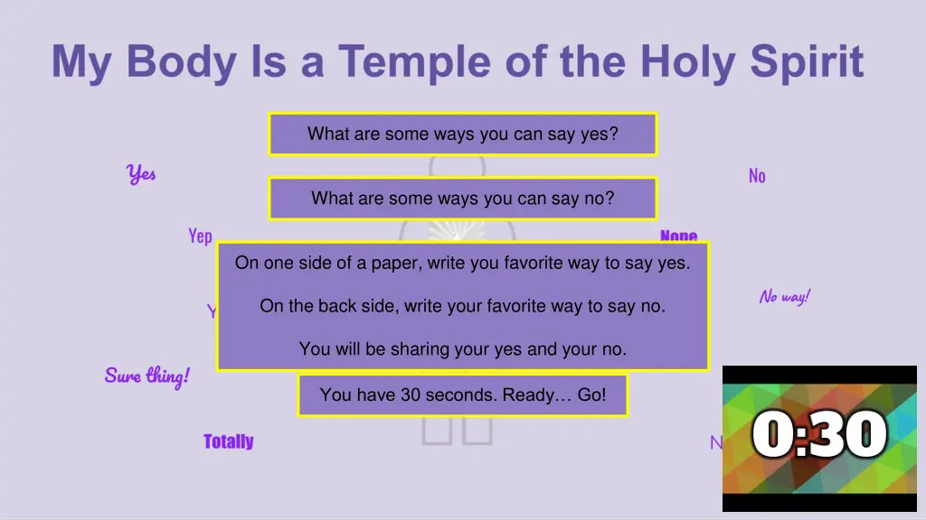 what are some ways you can say yes