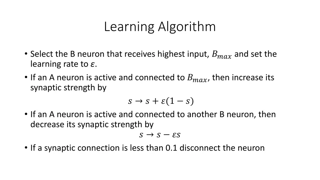 learning algorithm