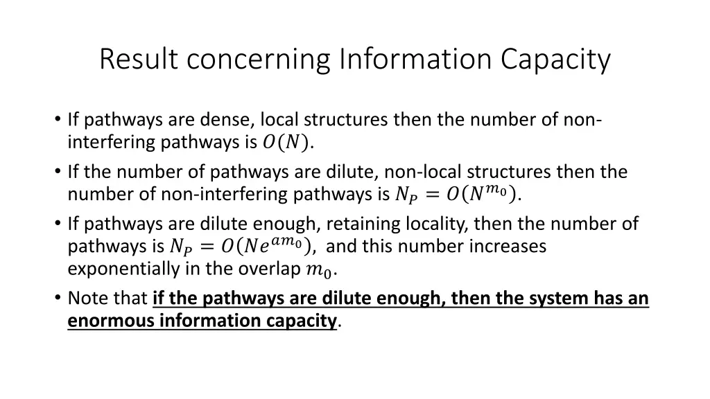 result concerning information capacity