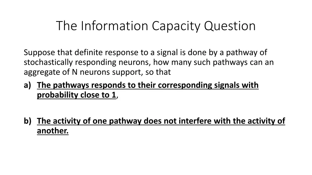 the information capacity question