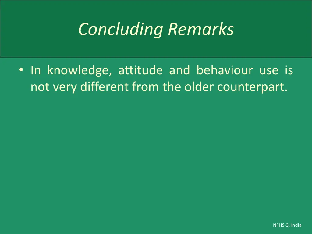 concluding remarks 1