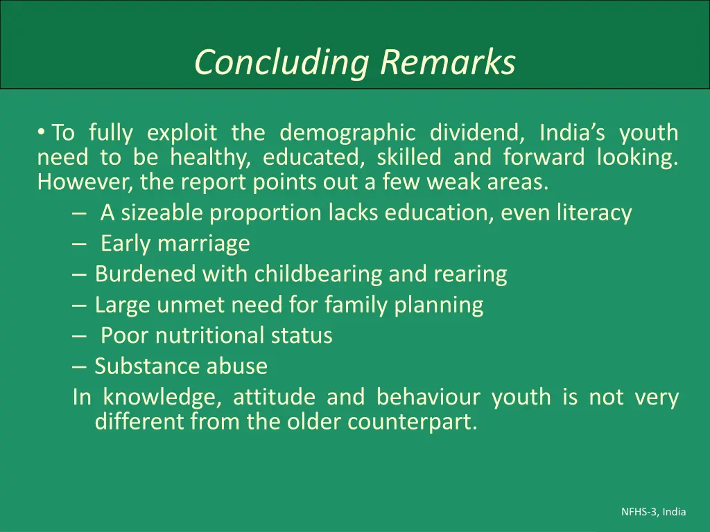 concluding remarks