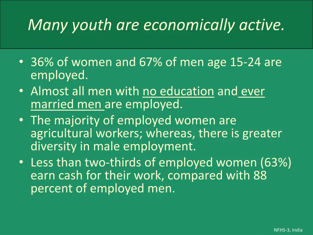 many youth are economically active