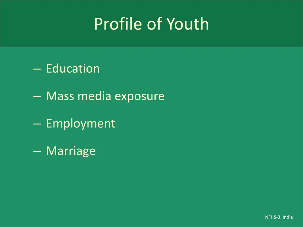 profile of youth