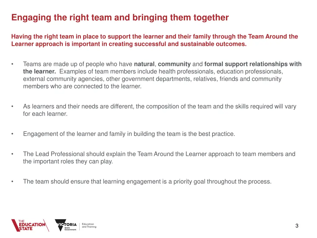 engaging the right team and bringing them together