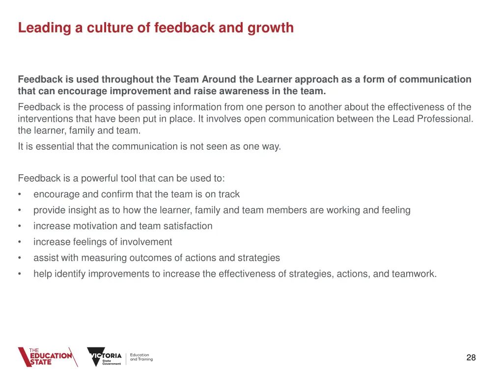leading a culture of feedback and growth