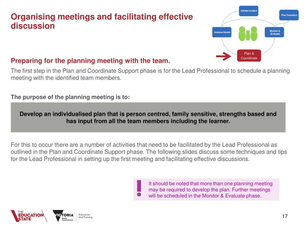 organising meetings and facilitating effective