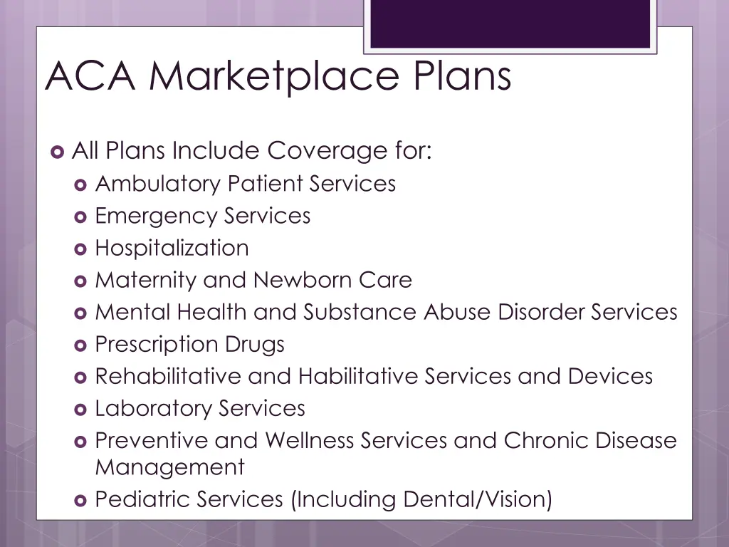 aca marketplace plans
