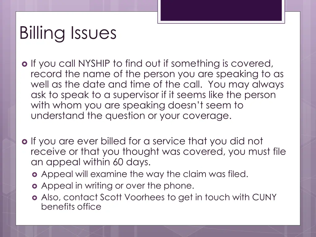 billing issues 2