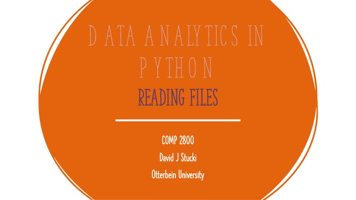 d ata a nalytics in p ytho n reading files