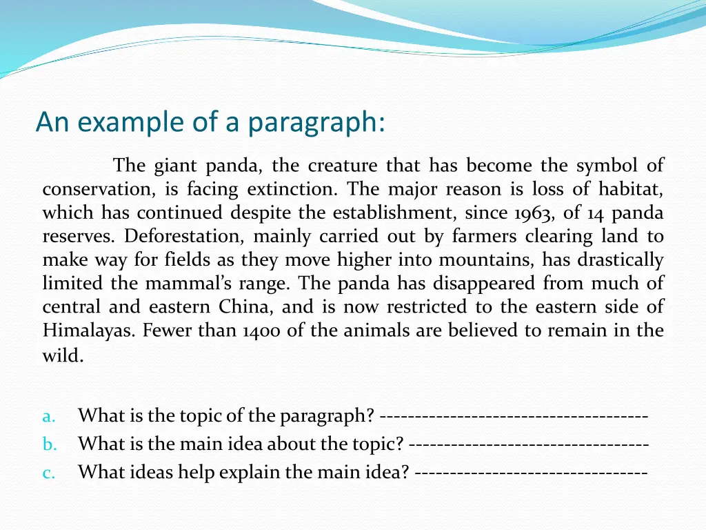 an example of a paragraph