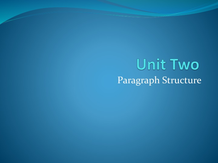 paragraph structure