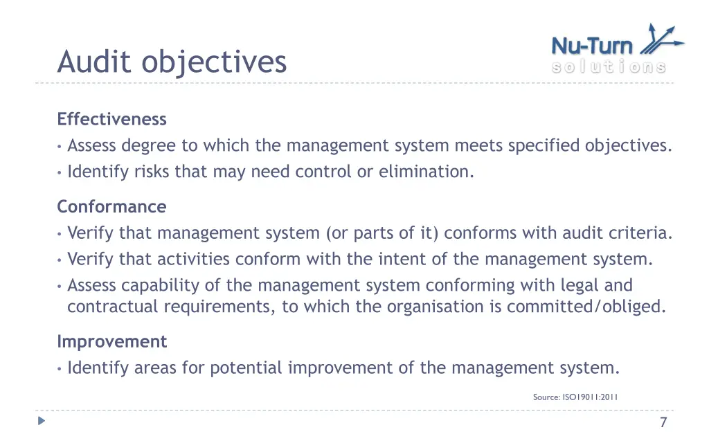 audit objectives
