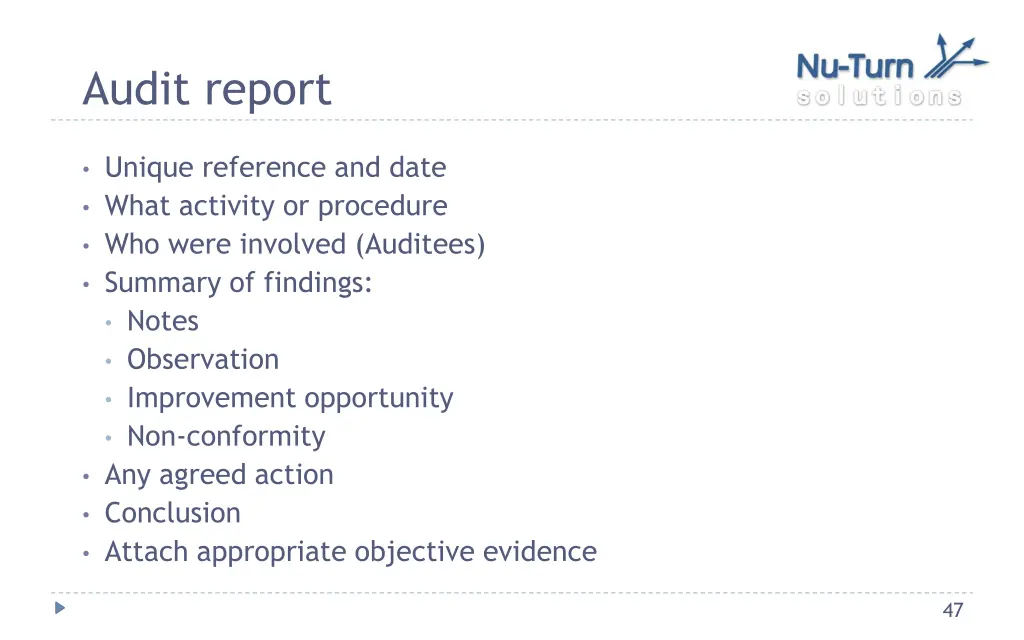 audit report