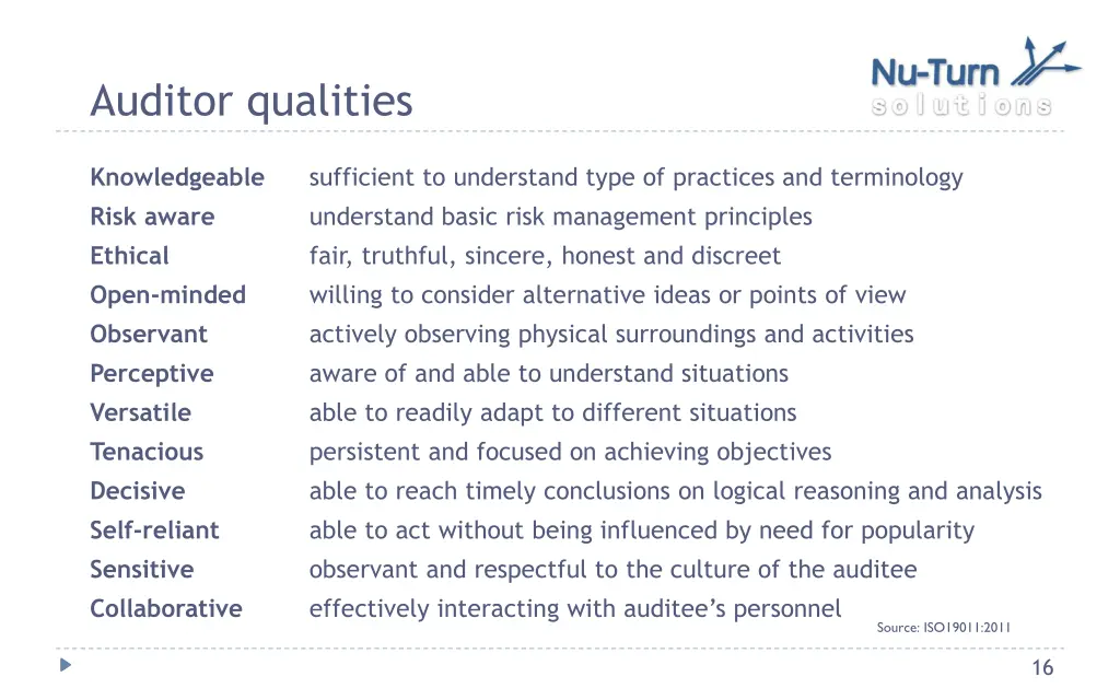 auditor qualities